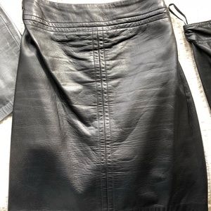 Vintage Mary Ann Restivo leather mini skirt